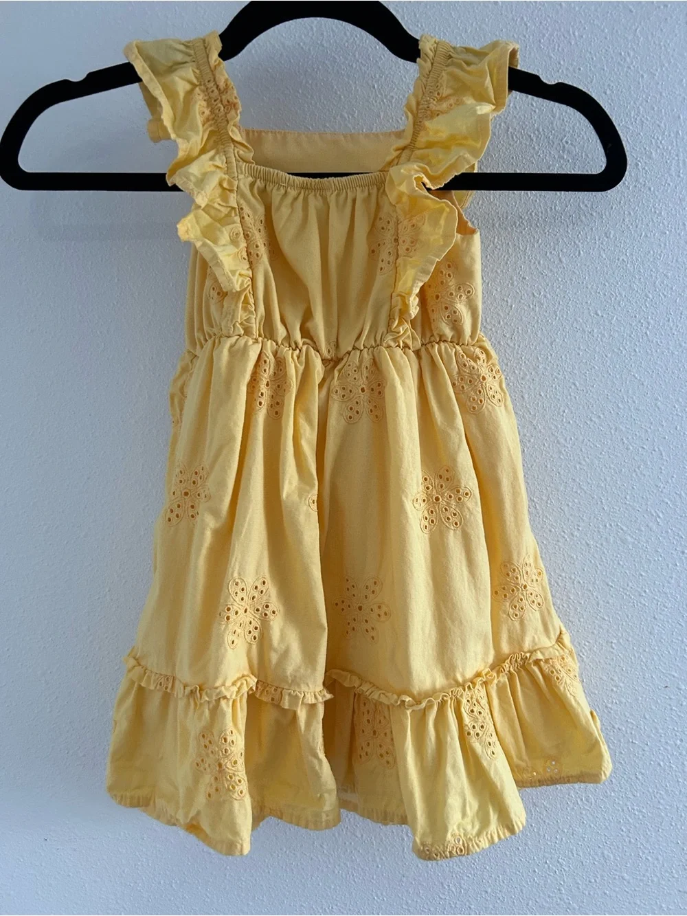 Gymboree Yellow Eyelet Ruffle Dress